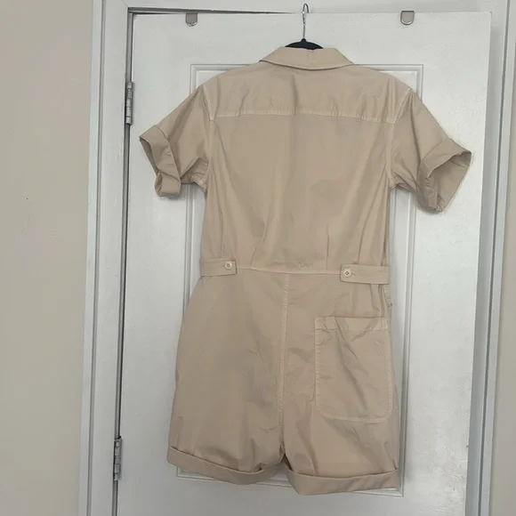 Alex Mill Tan Short Sleeve Jumpsuit - Picture 3 of 6